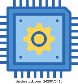 Symbol für Technologie der künstlichen Intelligenz, Vektorbild. Illustration künstlicher Intelligenz, futuristische Informationen, Design der menschlichen Lernsoftware