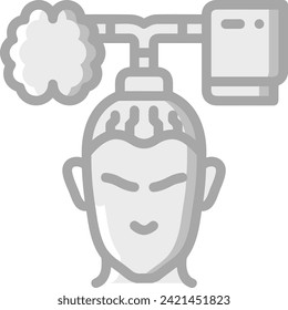 Artificial intelligence technology icon symbol vector image. Illustration of artificial intelligence futuristic information human learning software design image