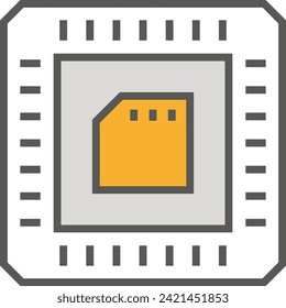 Icono de tecnología de inteligencia artificial símbolo de imagen vectorial. Ilustración de la inteligencia artificial información futurista del software de aprendizaje humano diseño de imagen