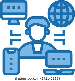 Artificial intelligence technology icon symbol vector image. Illustration of artificial intelligence futuristic information human learning software design image