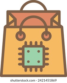 Artificial intelligence technology icon symbol vector image. Illustration of artificial intelligence futuristic information human learning software design image