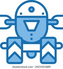 Icono de tecnología de inteligencia artificial símbolo de imagen vectorial. Ilustración de la inteligencia artificial información futurista del software de aprendizaje humano diseño de imagen