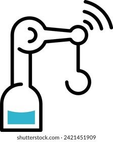 Icono de tecnología de inteligencia artificial símbolo de imagen vectorial. Ilustración de la inteligencia artificial información futurista del software de aprendizaje humano diseño de imagen