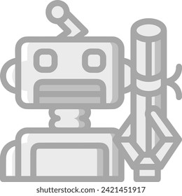 Artificial intelligence technology icon symbol vector image. Illustration of artificial intelligence futuristic information human learning software design image
