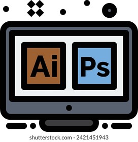 Artificial intelligence technology icon symbol vector image. Illustration of artificial intelligence futuristic information human learning software design image