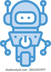 Icono de tecnología de inteligencia artificial símbolo de imagen vectorial. Ilustración de la inteligencia artificial información futurista del software de aprendizaje humano diseño de imagen