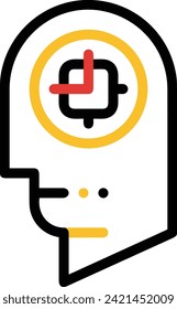 Artificial intelligence technology icon symbol vector image. Illustration of artificial intelligence futuristic information human learning software design image