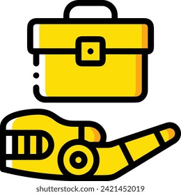 Icono de tecnología de inteligencia artificial símbolo de imagen vectorial. Ilustración de la inteligencia artificial información futurista del software de aprendizaje humano diseño de imagen