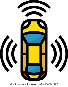 Artificial intelligence technology icon symbol vector image. Illustration of artificial intelligence futuristic information human learning software design image