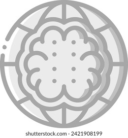 Artificial intelligence technology icon symbol vector image. Illustration of artificial intelligence futuristic information human learning software design image