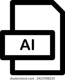 Symbol für Technologie der künstlichen Intelligenz, Vektorbild. Illustration künstlicher Intelligenz, futuristische Informationen, Design der menschlichen Lernsoftware