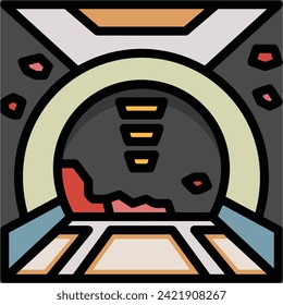 Artificial intelligence technology icon symbol vector image. Illustration of artificial intelligence futuristic information human learning software design image