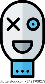 Artificial intelligence technology icon symbol vector image. Illustration of artificial intelligence futuristic information human learning software design image