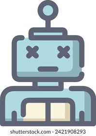 Artificial intelligence technology icon symbol vector image. Illustration of artificial intelligence futuristic information human learning software design image