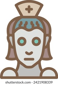 Icono de tecnología de inteligencia artificial símbolo de imagen vectorial. Ilustración de la inteligencia artificial información futurista del software de aprendizaje humano diseño de imagen