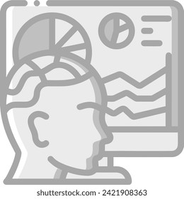 Artificial intelligence technology icon symbol vector image. Illustration of artificial intelligence futuristic information human learning software design image