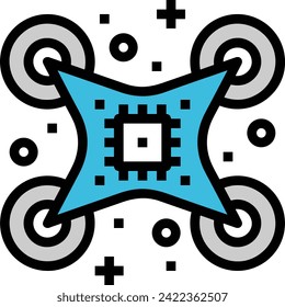 Artificial intelligence technology icon symbol vector image. Illustration of artificial intelligence futuristic information human learning software design image
