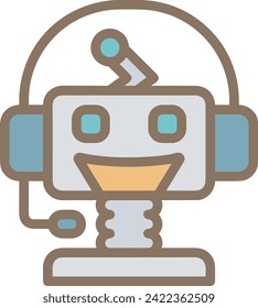 Artificial intelligence technology icon symbol vector image. Illustration of artificial intelligence futuristic information human learning software design image