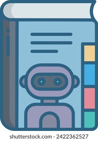 Artificial intelligence technology icon symbol vector image. Illustration of artificial intelligence futuristic information human learning software design image