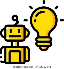 Symbol für Technologie der künstlichen Intelligenz, Vektorbild. Illustration künstlicher Intelligenz, futuristische Informationen, Design der menschlichen Lernsoftware