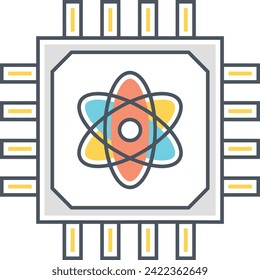 Artificial intelligence technology icon symbol vector image. Illustration of artificial intelligence futuristic information human learning software design image