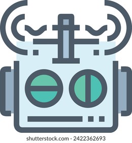 Artificial intelligence technology icon symbol vector image. Illustration of artificial intelligence futuristic information human learning software design image