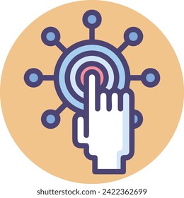 Artificial intelligence technology icon symbol vector image. Illustration of artificial intelligence futuristic information human learning software design image