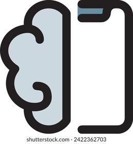 Artificial intelligence technology icon symbol vector image. Illustration of artificial intelligence futuristic information human learning software design image