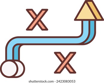 Artificial intelligence technology icon symbol vector image. Illustration of artificial intelligence futuristic information human learning software design image