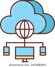 Artificial intelligence technology icon symbol vector image. Illustration of artificial intelligence futuristic information human learning software design image