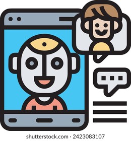 Icono de tecnología de inteligencia artificial símbolo de imagen vectorial. Ilustración de la inteligencia artificial información futurista del software de aprendizaje humano diseño de imagen