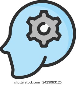 Artificial intelligence technology icon symbol vector image. Illustration of artificial intelligence futuristic information human learning software design image