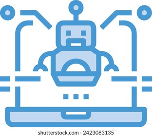 Artificial intelligence technology icon symbol vector image. Illustration of artificial intelligence futuristic information human learning software design image