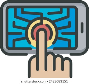 Artificial intelligence technology icon symbol vector image. Illustration of artificial intelligence futuristic information human learning software design image