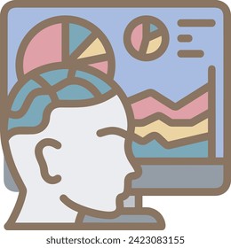 Symbol für Technologie der künstlichen Intelligenz, Vektorbild. Illustration künstlicher Intelligenz, futuristische Informationen, Design der menschlichen Lernsoftware