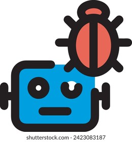 Artificial intelligence technology icon symbol vector image. Illustration of artificial intelligence futuristic information human learning software design image