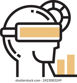 Artificial intelligence technology icon symbol vector image. Illustration of artificial intelligence futuristic information human learning software design image