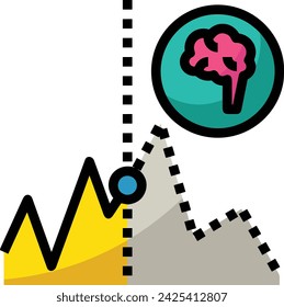 Artificial intelligence technology icon symbol vector image. Illustration of artificial intelligence futuristic information human learning software design image