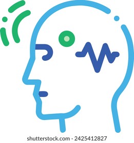 Imagen vectorial de icono de tecnología de inteligencia artificial. Ilustración de inteligencia artificial información futurista software de aprendizaje humano diseño de imagen
