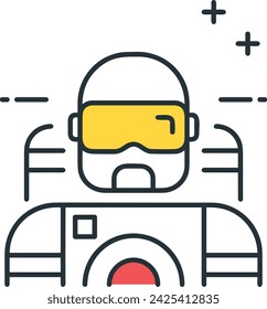 Artificial intelligence technology icon symbol vector image. Illustration of artificial intelligence futuristic information human learning software design image