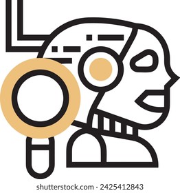 Technologie der künstlichen Intelligenz Symbol Vektor-Bild. Illustration der künstlichen Intelligenz futuristische Informationen Human Learning Software Design Bild