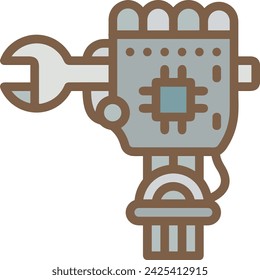 Artificial intelligence technology icon symbol vector image. Illustration of artificial intelligence futuristic information human learning software design image