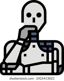 Artificial intelligence technology icon symbol vector image. Illustration of artificial intelligence futuristic information human learning software design image