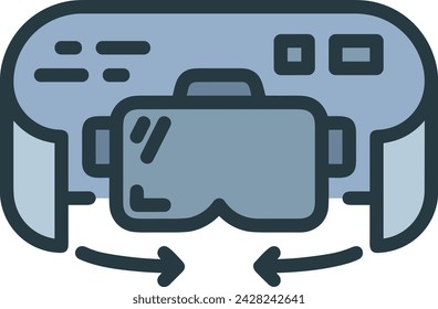 Artificial intelligence technology icon symbol vector image. Illustration of artificial intelligence futuristic information human learning software design image