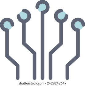Artificial intelligence technology icon symbol vector image. Illustration of artificial intelligence futuristic information human learning software design image