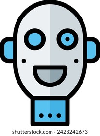 Artificial intelligence technology icon symbol vector image. Illustration of artificial intelligence futuristic information human learning software design image