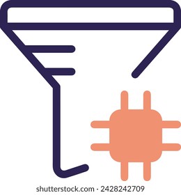 Imagen vectorial de icono de tecnología de inteligencia artificial. Ilustración de inteligencia artificial información futurista software de aprendizaje humano diseño de imagen