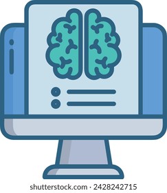 Imagen vectorial de icono de tecnología de inteligencia artificial. Ilustración de inteligencia artificial información futurista software de aprendizaje humano diseño de imagen