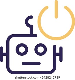 Artificial intelligence technology icon symbol vector image. Illustration of artificial intelligence futuristic information human learning software design image