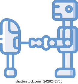 Artificial intelligence technology icon symbol vector image. Illustration of artificial intelligence futuristic information human learning software design image